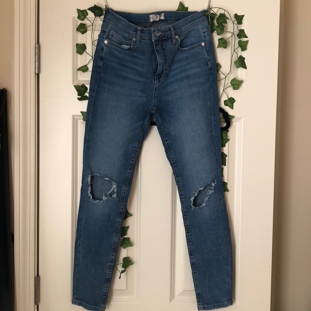 Free People busted knee skinny jeans